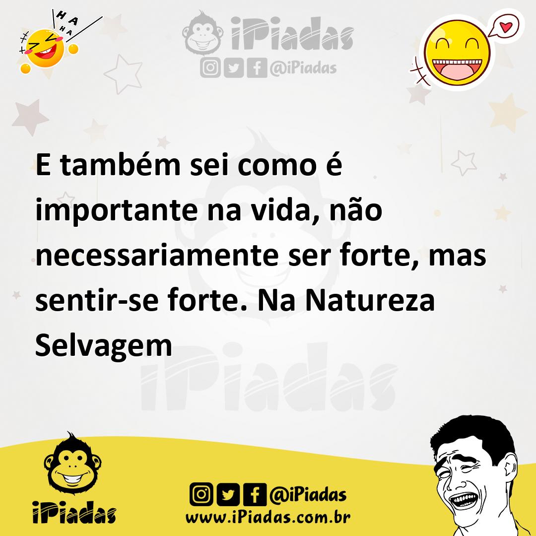 Ilustração de E também sei como é importante na vida, não necessariamente ser forte,... no iPiadas