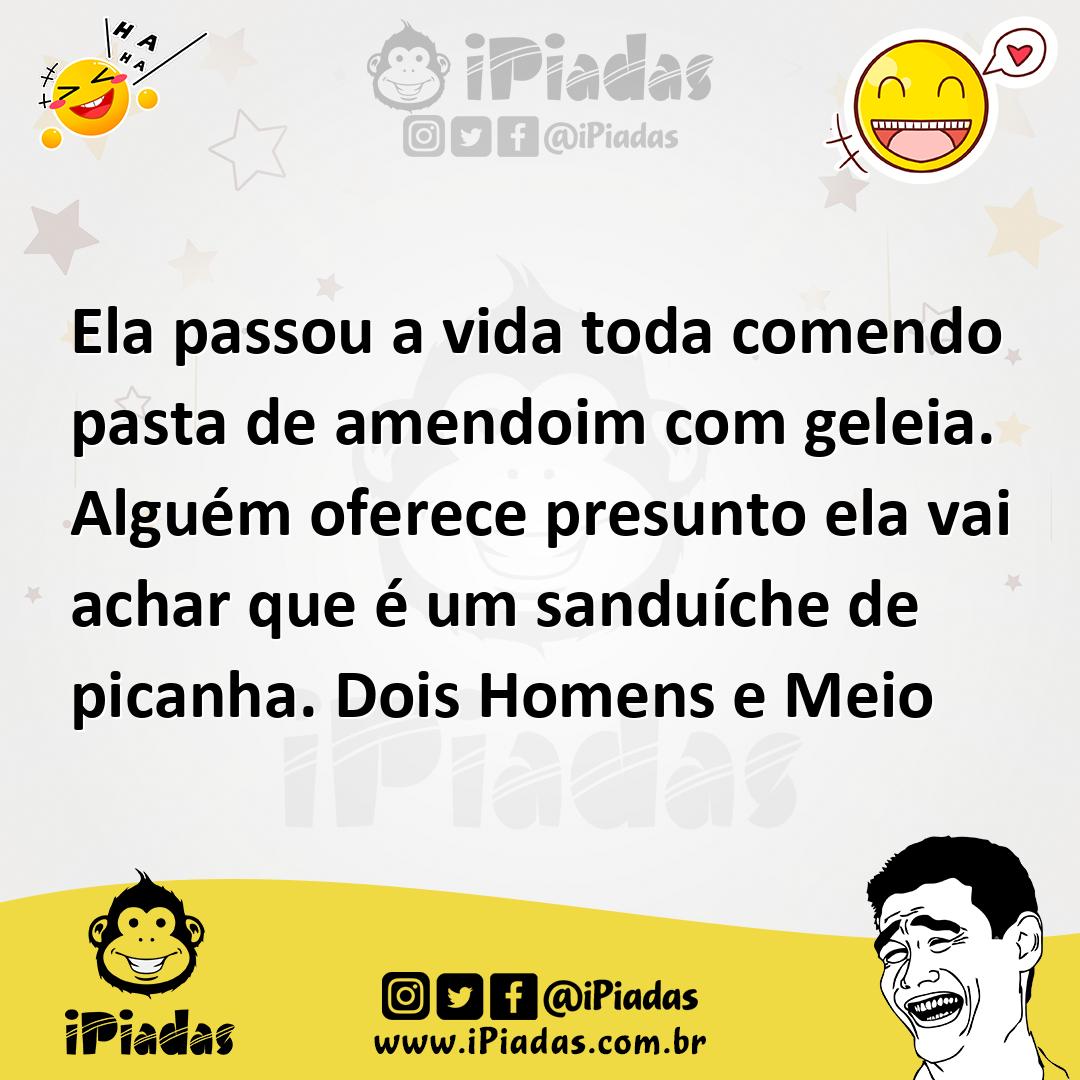 Ilustração de Ela passou a vida toda comendo pasta de amendoim com geleia. Alguém of... no iPiadas