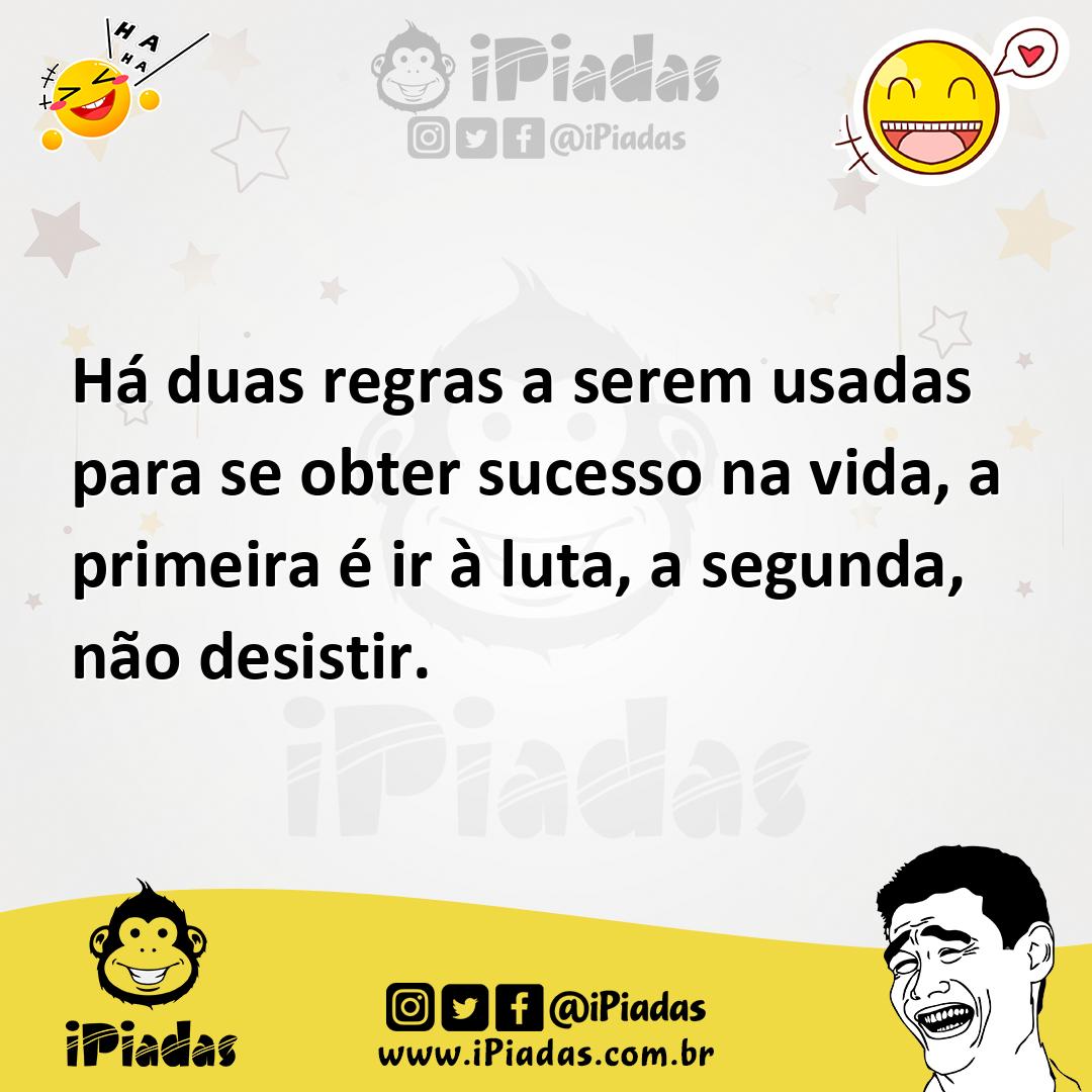 Ilustração de Há duas regras a serem usadas para se obter sucesso na vida, a primeir... no iPiadas