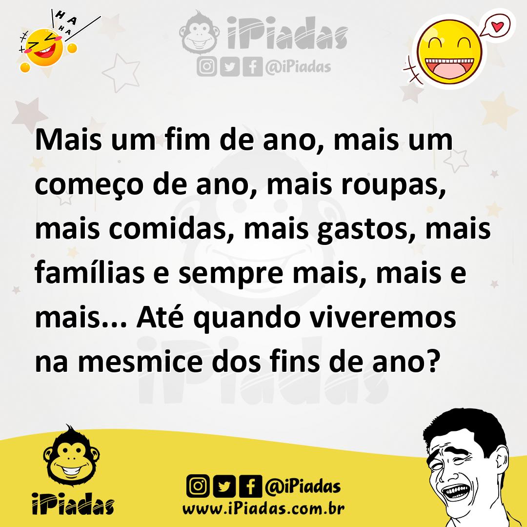 Ilustração de Mais um fim de ano, mais um começo de ano, mais roupas, mais comidas,... no iPiadas