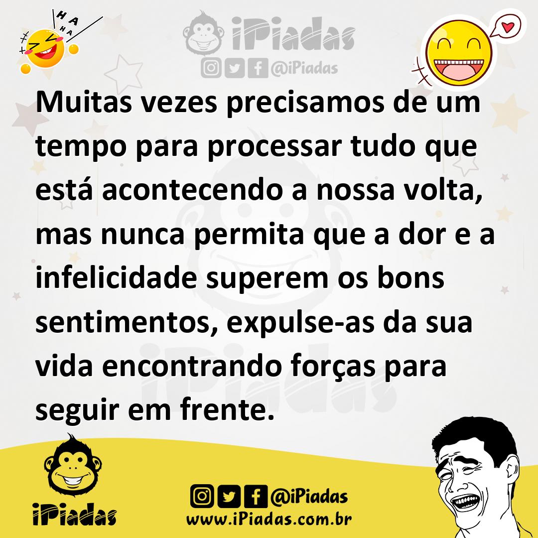 Ilustração de Muitas vezes precisamos de um tempo para processar tudo que está acont... no iPiadas
