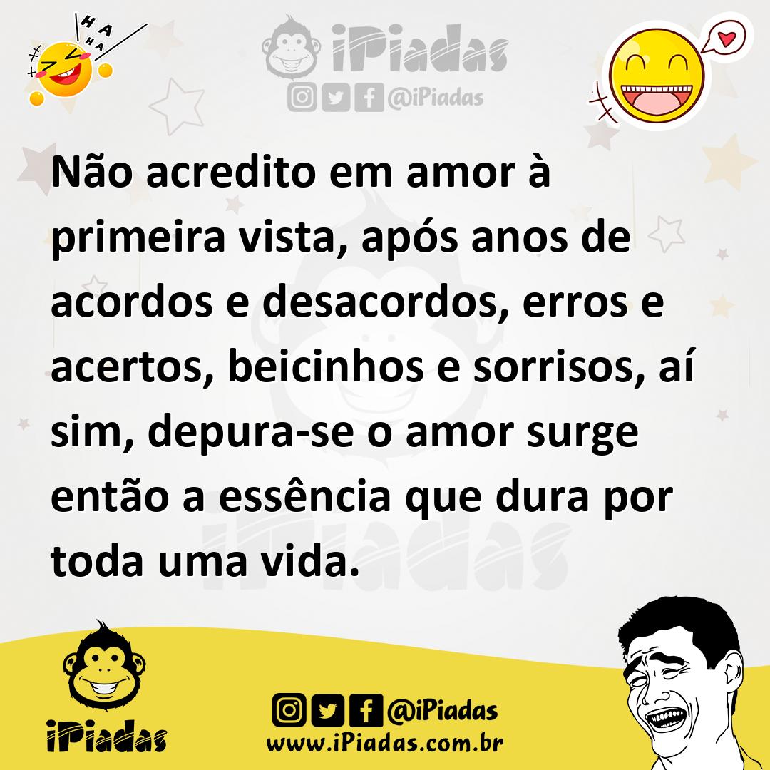 Ilustração de Não acredito em amor à primeira vista, após anos de acordos e desacord... no iPiadas