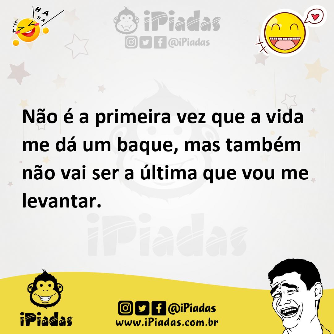 Ilustração de Não é a primeira vez que a vida me dá um baque, mas também não vai ser... no iPiadas