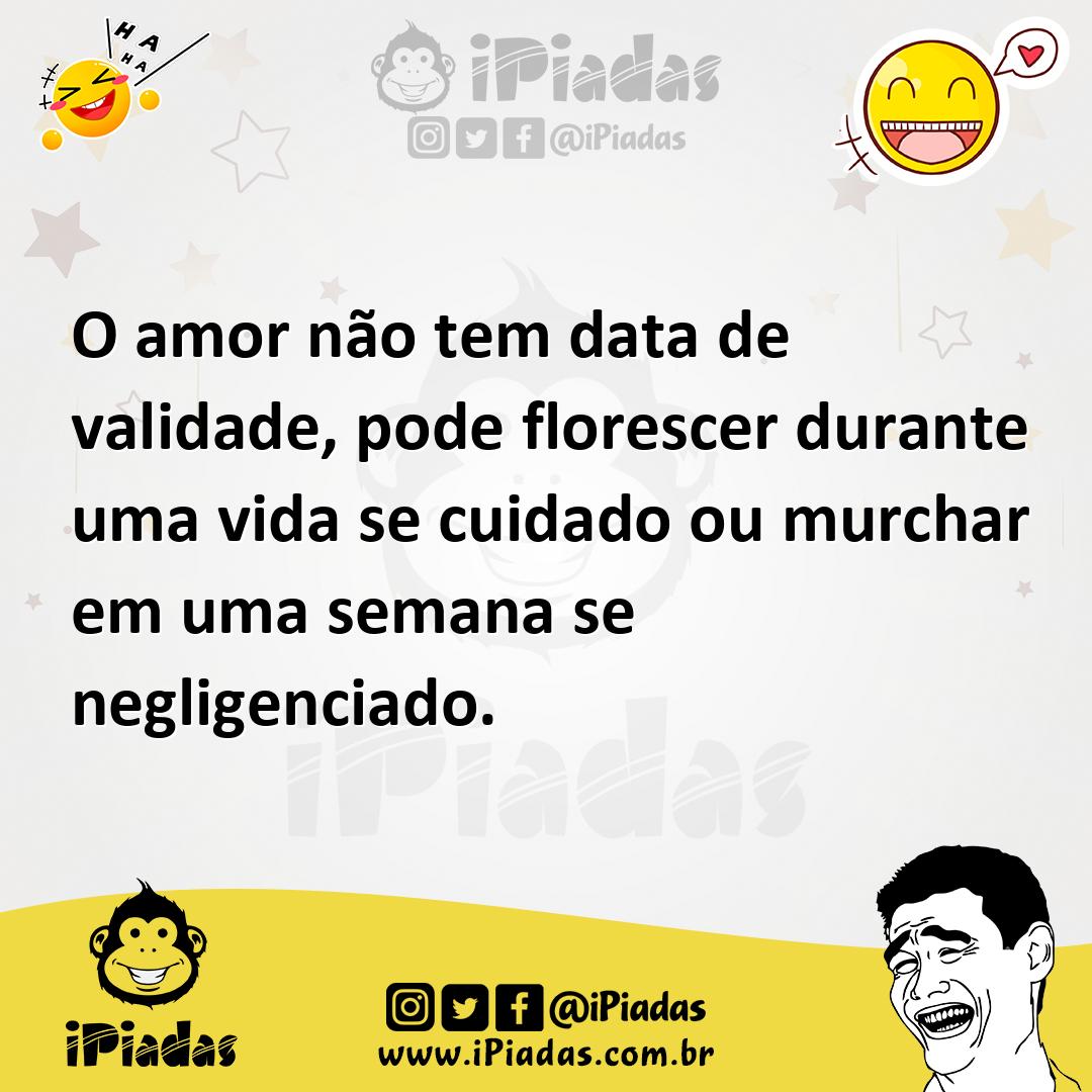 Ilustração de O amor não tem data de validade, pode florescer durante uma vida se cu... no iPiadas