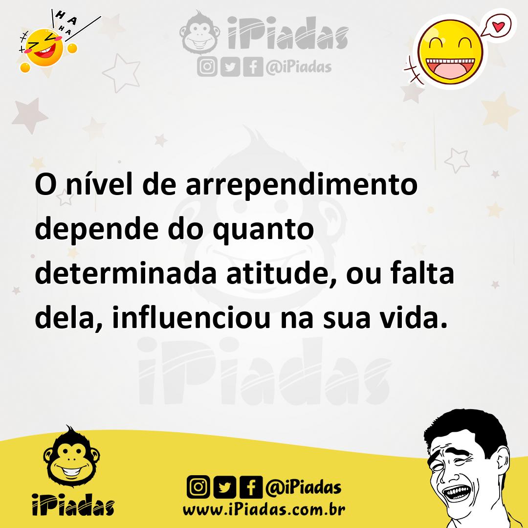 Ilustração de O nível de arrependimento depende do quanto determinada atitude, ou fa... no iPiadas
