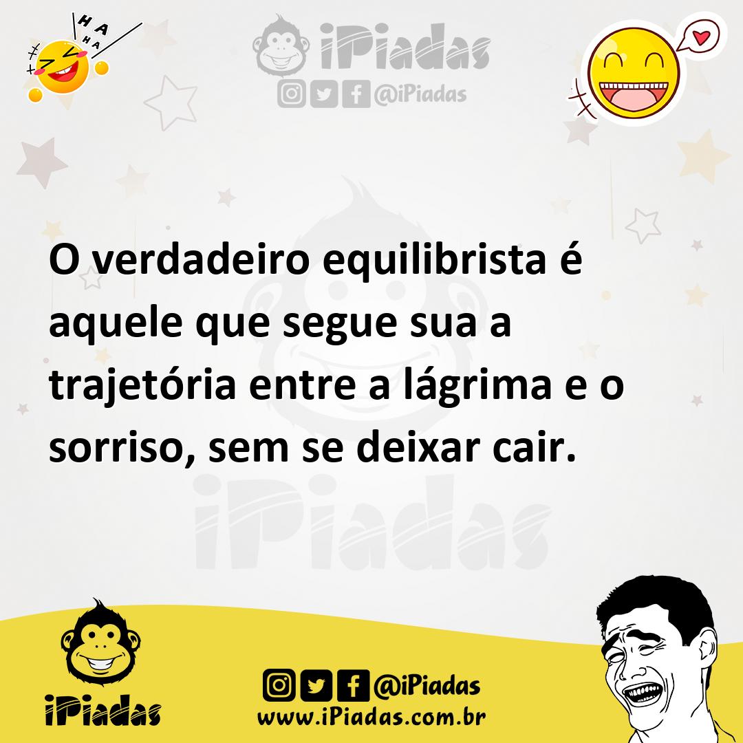 Ilustração de O verdadeiro equilibrista é aquele que segue sua a trajetória entre a... no iPiadas