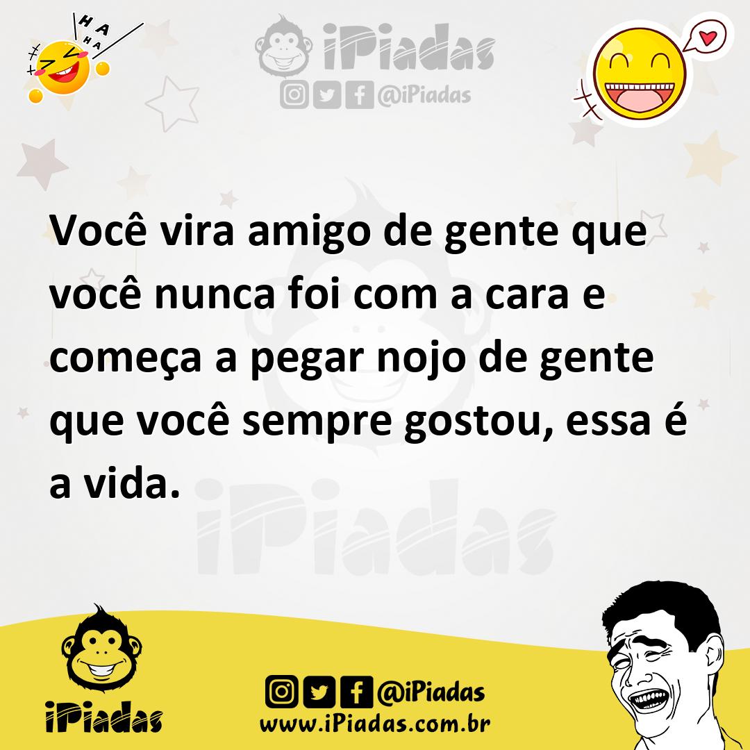 Ilustração de Você vira amigo de gente que você nunca foi com a cara e começa a pega... no iPiadas