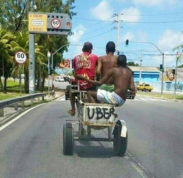 Imagem engraçada Eu Vou de Uber no iPiadas