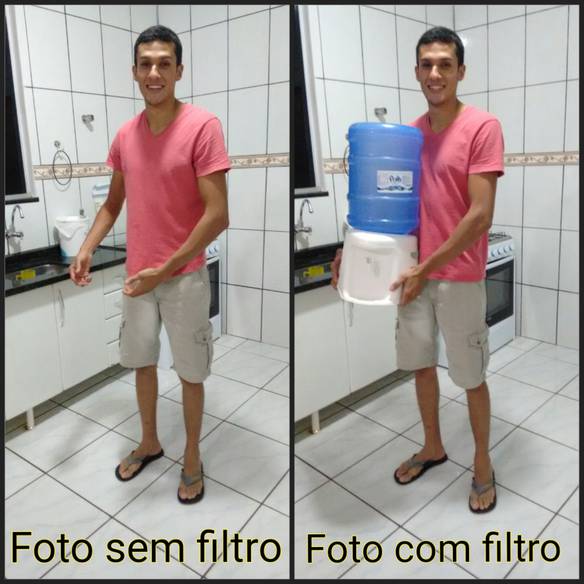 Imagem engraçada Foto Sem Filtro e Foto Com Filtro no iPiadas