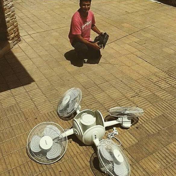 Imagem engraçada Meu Drone Caseiro no iPiadas