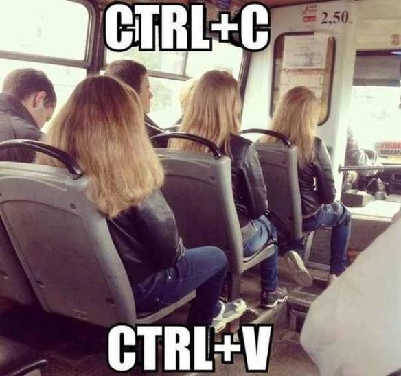 Imagem engraçada Ctrl + C e Ctrl + V no iPiadas