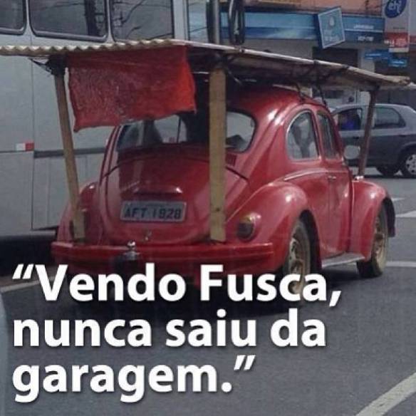 Imagem engraçada Vendo Fusca, Nunca Saiu da Garagem no iPiadas