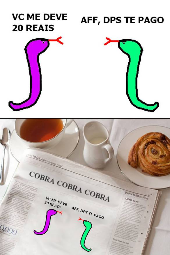 Imagem engraçada Cobra Cobra Cobra no iPiadas