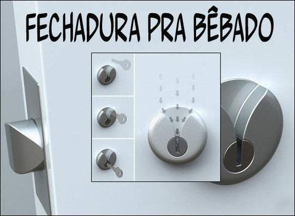 Imagem engraçada Fechadura Para Bêbados no iPiadas