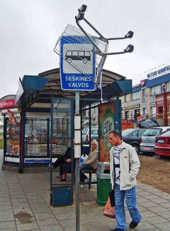 Imagem engraçada Carrinho de Compras no Ponto no iPiadas