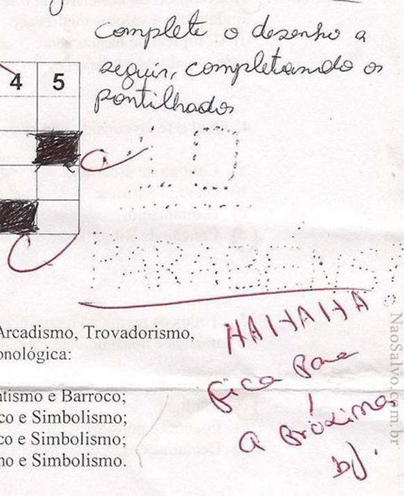 Imagem engraçada Complete o Pontilhado no iPiadas