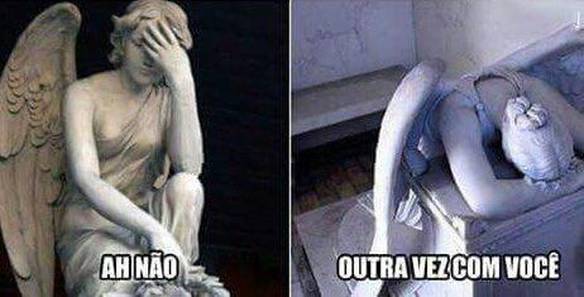 Imagem engraçada Esse Anjo Não Me Ajuda no iPiadas