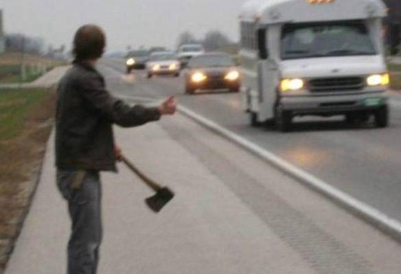 Imagem engraçada Como Pedir Carona no iPiadas