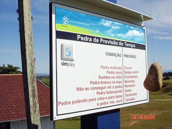 Imagem engraçada Pedra de Previsão do Tempo no iPiadas