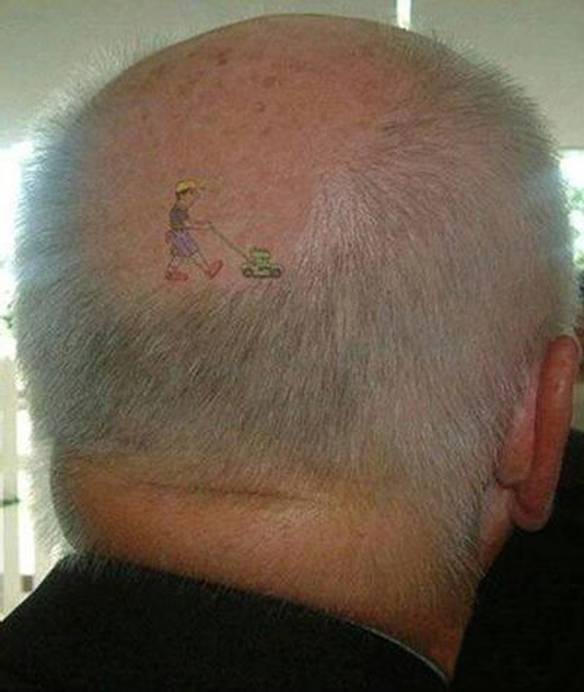 Imagem engraçada Aparando a Grama no iPiadas