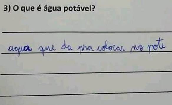 Imagem engraçada Água Potável no iPiadas