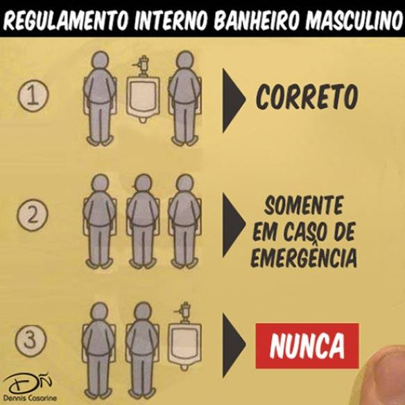 Imagem engraçada Regulamento do Banheiro Masculino no iPiadas