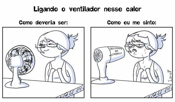 Imagem engraçada Ventilador Nesse Calor no iPiadas
