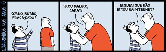 Imagem engraçada Coragem de Internet no iPiadas