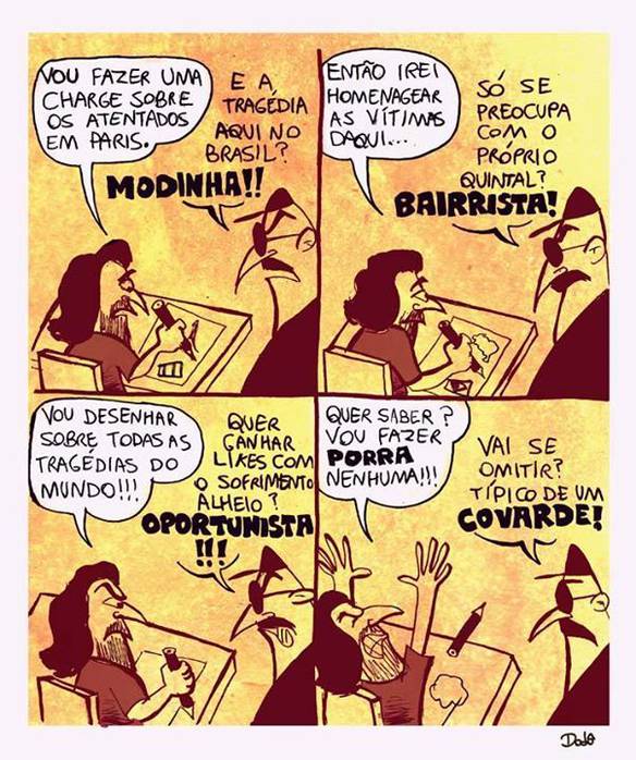 Imagem engraçada Charge Sobre Tragédias no iPiadas