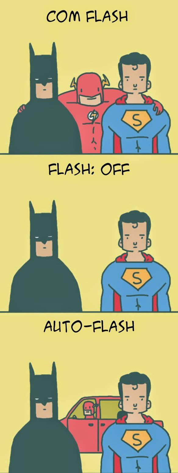 Imagem engraçada Com Flash, Sem Flash e Auto-flash no iPiadas