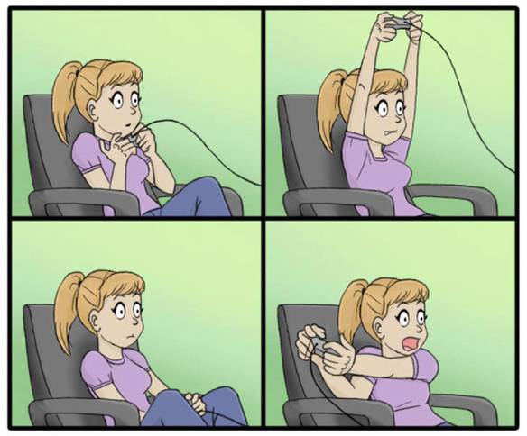 Imagem engraçada Mulheres Jogando Videogame no iPiadas