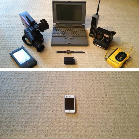 Imagem engraçada Mesmas Funcionalidades de Antes e Agora no iPiadas