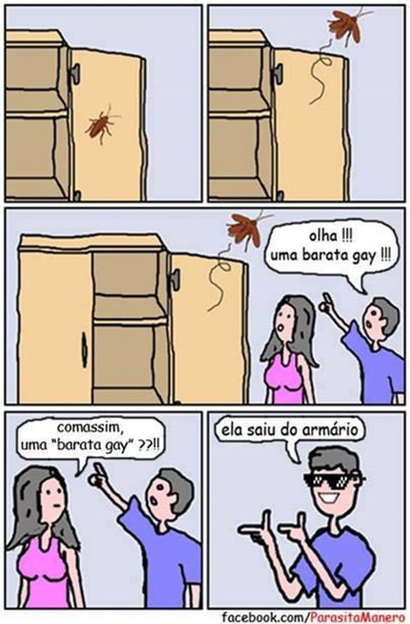 Imagem engraçada Barata Gay no iPiadas