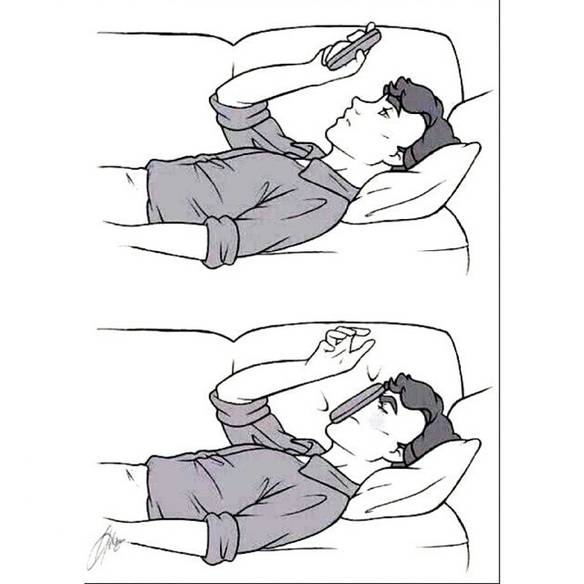 Imagem engraçada Quando o Sono Bate no iPiadas