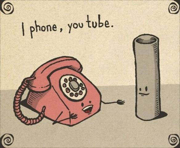 Imagem engraçada I phone, you tube no iPiadas