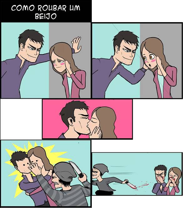 Imagem engraçada Como Roubar Um Beijo no iPiadas