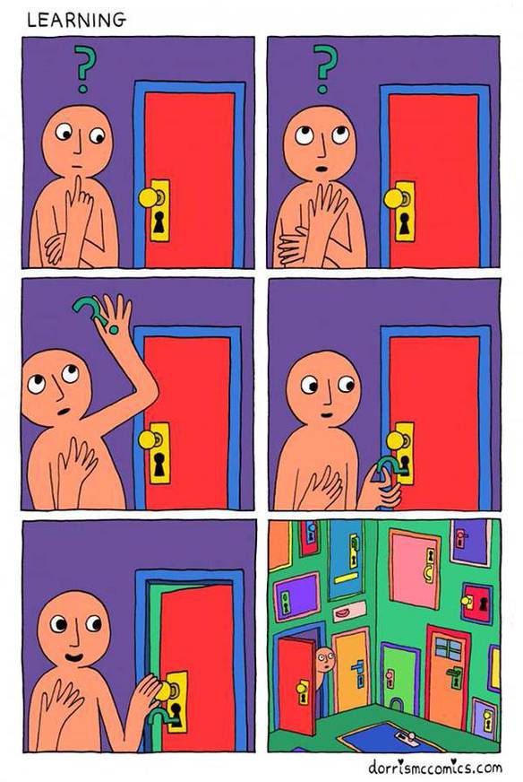 Imagem engraçada A Dúvida é a Chave do Conhecimento no iPiadas