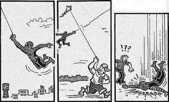 Imagem engraçada Homem-Aranha Odeia Cerol no iPiadas