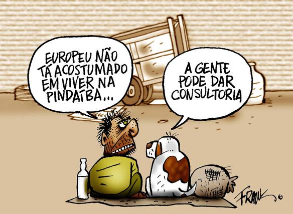 Imagem engraçada Europeus na Pindaíba no iPiadas