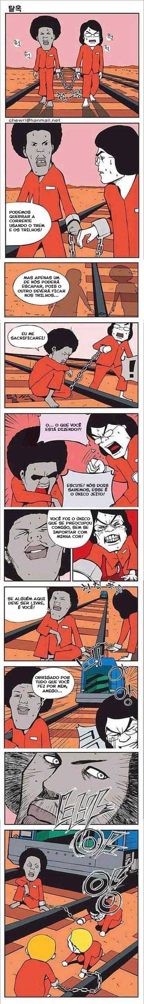 Imagem engraçada Sacrifício Pela Amizade no iPiadas