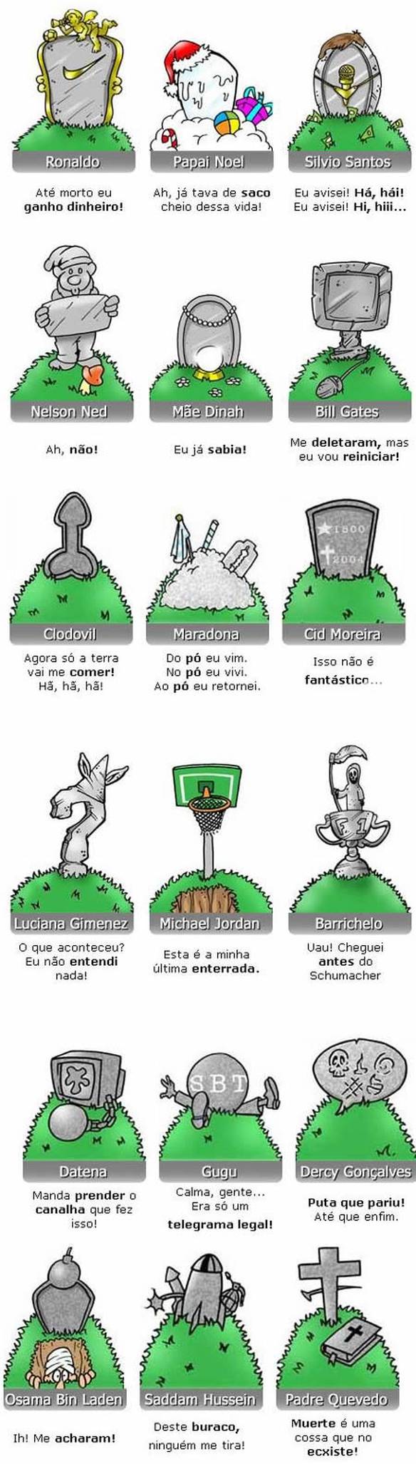 Imagem engraçada Lápides de Famosos no iPiadas