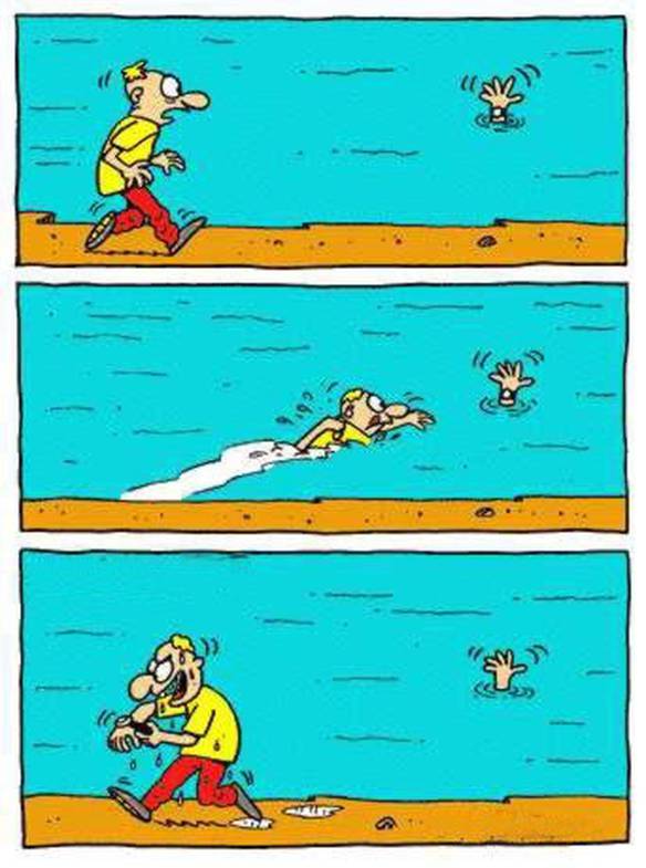 Imagem engraçada Salvando o Rolex no iPiadas