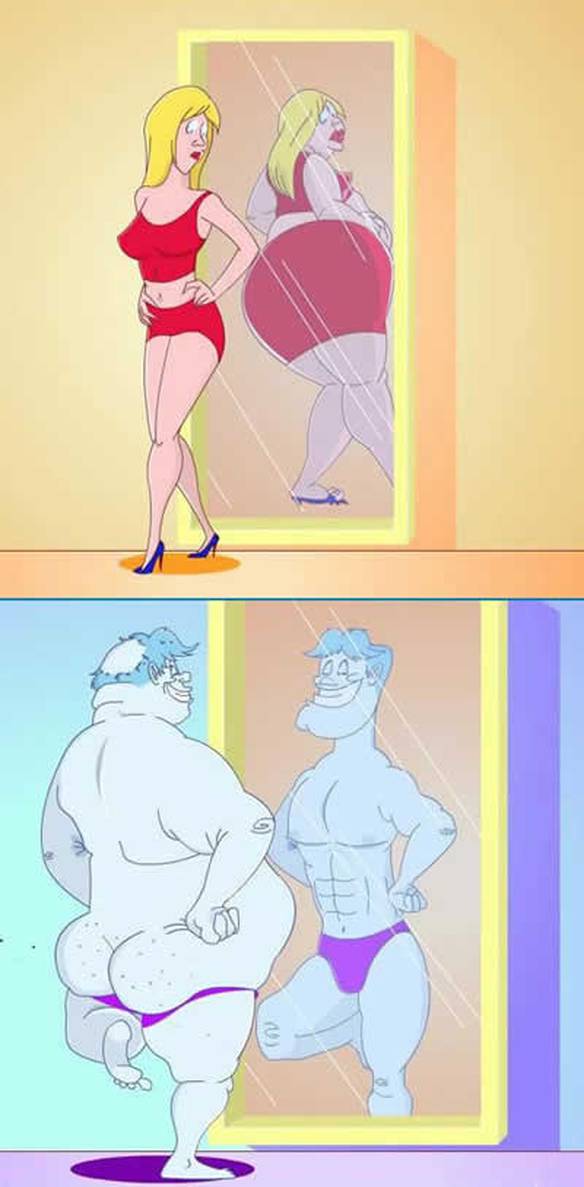 Imagem engraçada Espelho Dos Sexos no iPiadas
