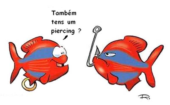 Imagem engraçada Novo Piercing no iPiadas