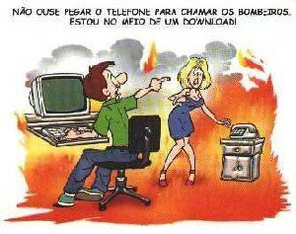Imagem engraçada Fazendo Download no iPiadas