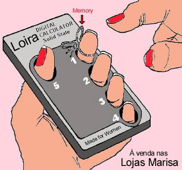 Imagem engraçada Calculadora para Loiras no iPiadas