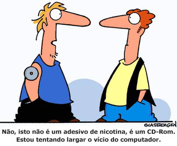 Imagem engraçada Dependência de Computador no iPiadas