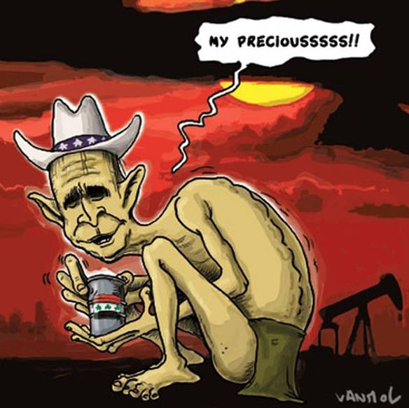 Imagem engraçada Bush Gollum no iPiadas