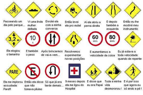 Imagem engraçada História nas Placas no iPiadas