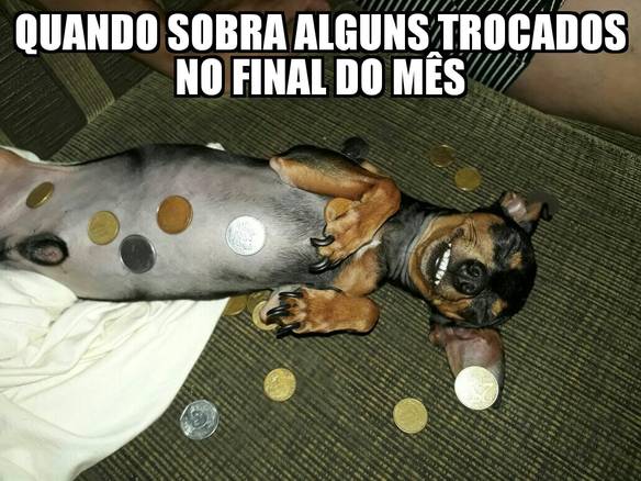 Imagem engraçada Quando Sobra Dinheiro No Fim do Mês no iPiadas